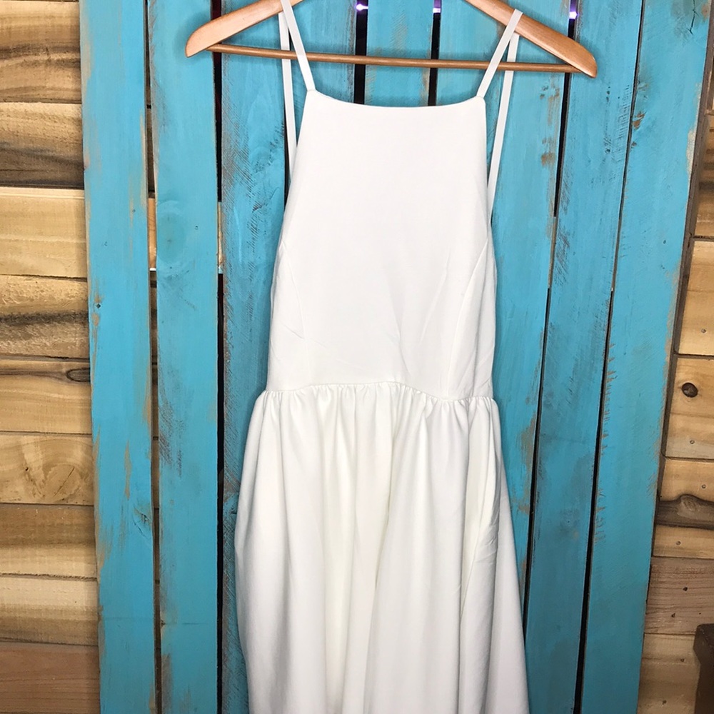 white midi dress